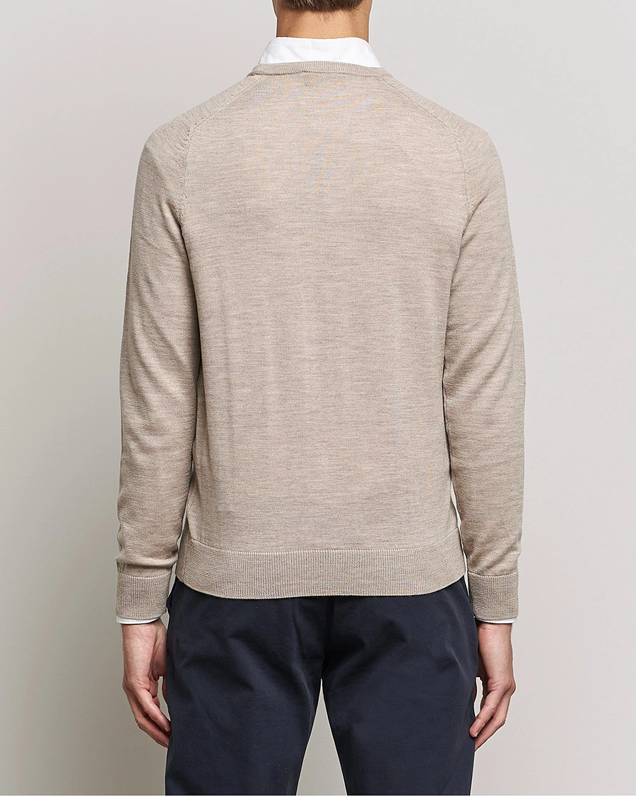 Homme | Pulls Et Tricots | Morris | Merino O-Neck Khaki Melange