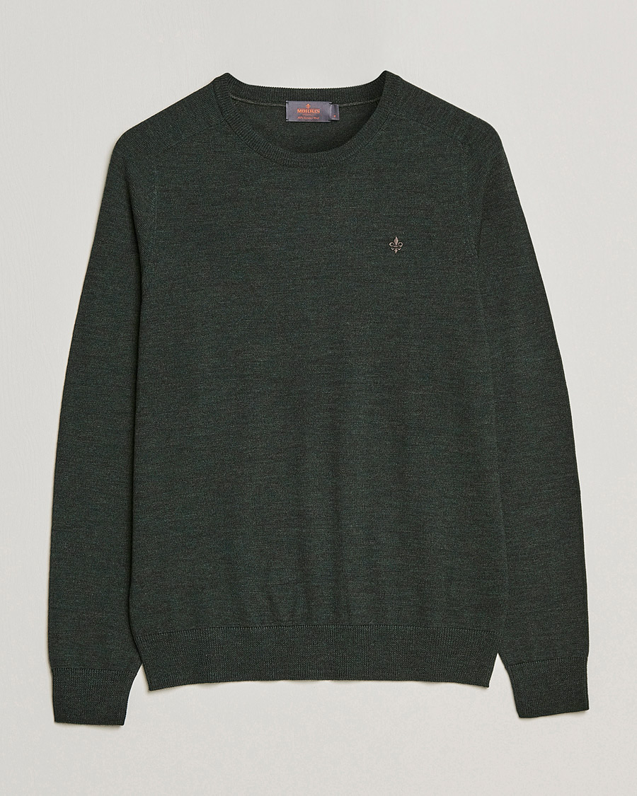 Homme | Pulls Et Tricots | Morris | Merino O-neck Olive Melange