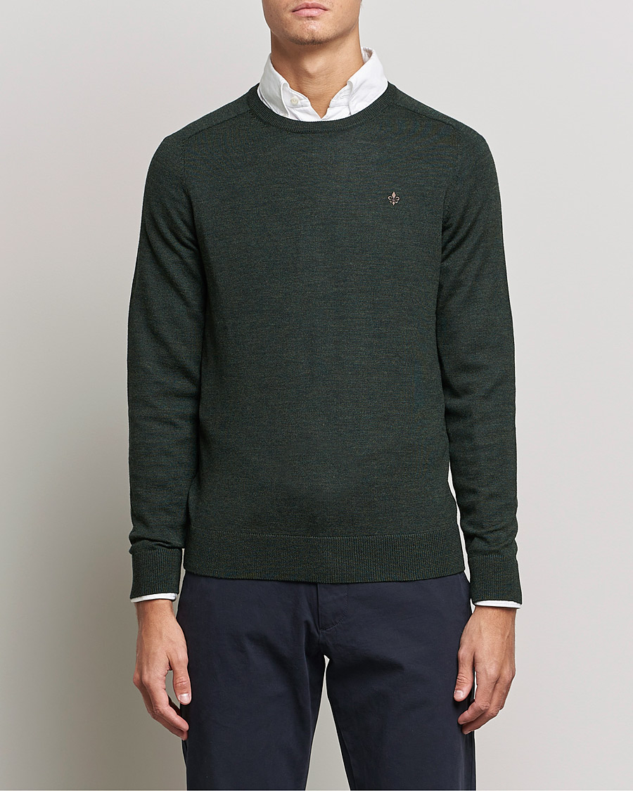Homme | Pulls Et Tricots | Morris | Merino O-neck Olive Melange