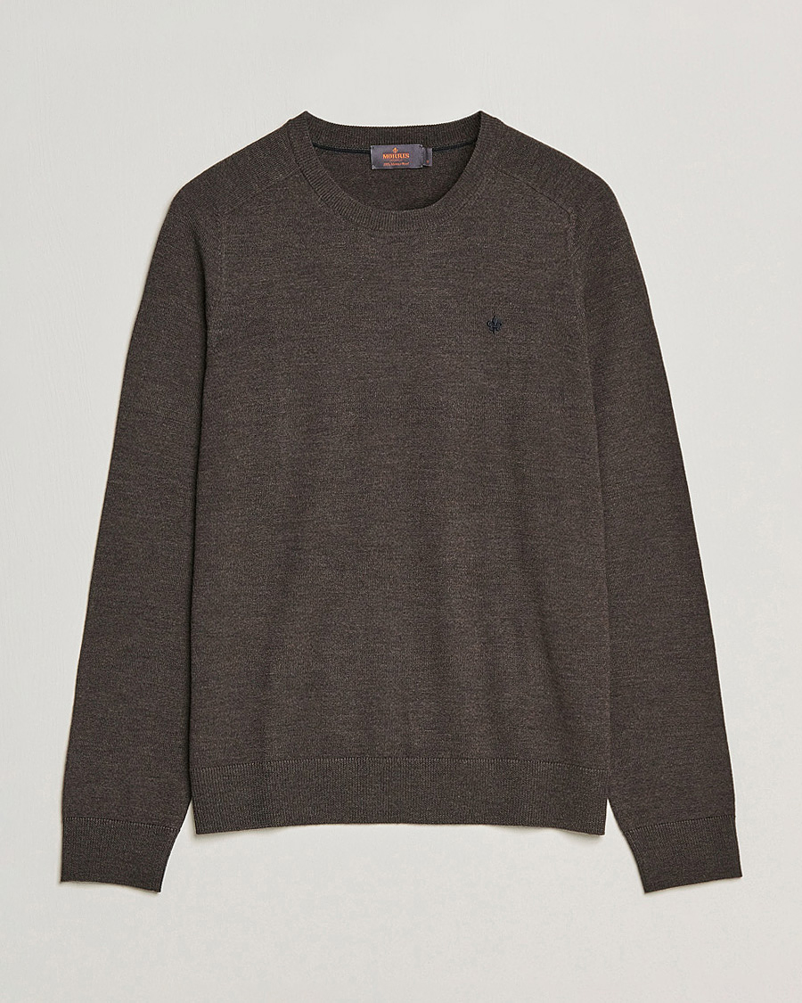 Homme | Pulls Et Tricots | Morris | Merino O-neck Brown Melange