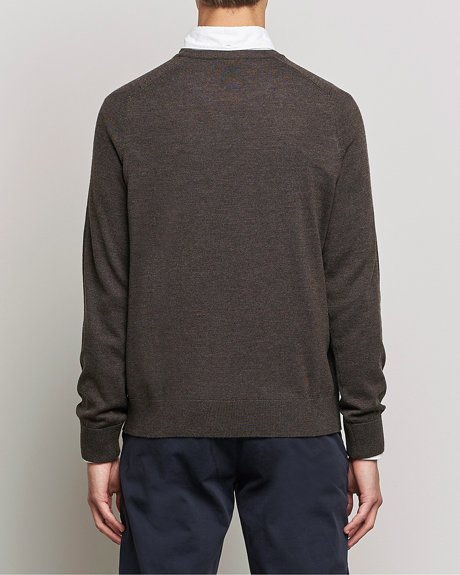 Homme | Pulls Et Tricots | Morris | Merino O-neck Brown Melange