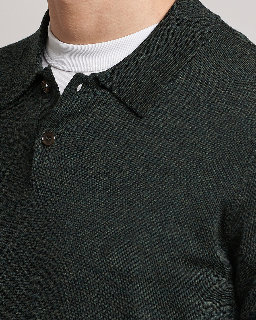 Homme | Pulls Et Tricots | Morris | Merino Polo Knit Dark Green