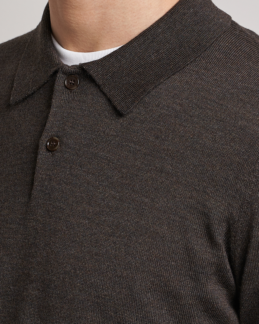 Homme | Pulls Et Tricots | Morris | Merino Polo Knit Brown