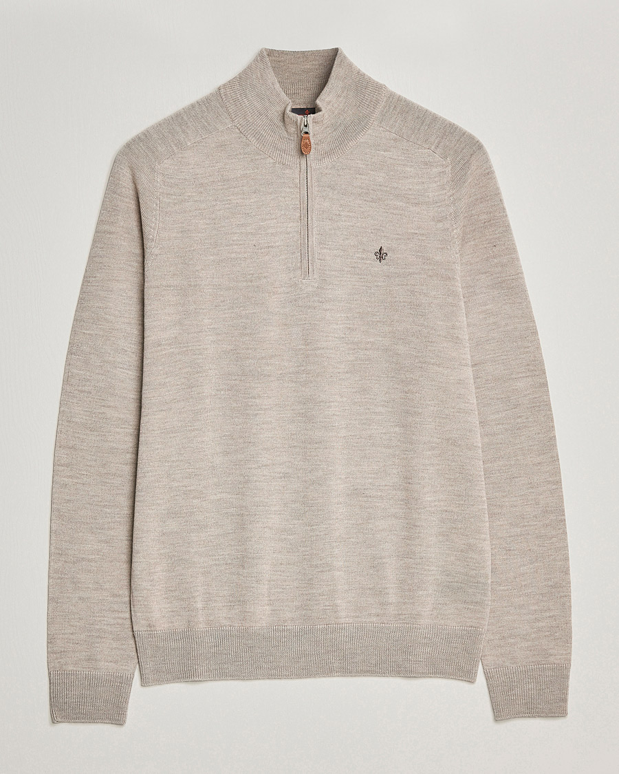Homme | Pulls Et Tricots | Morris | John Merino Half Zip Khaki