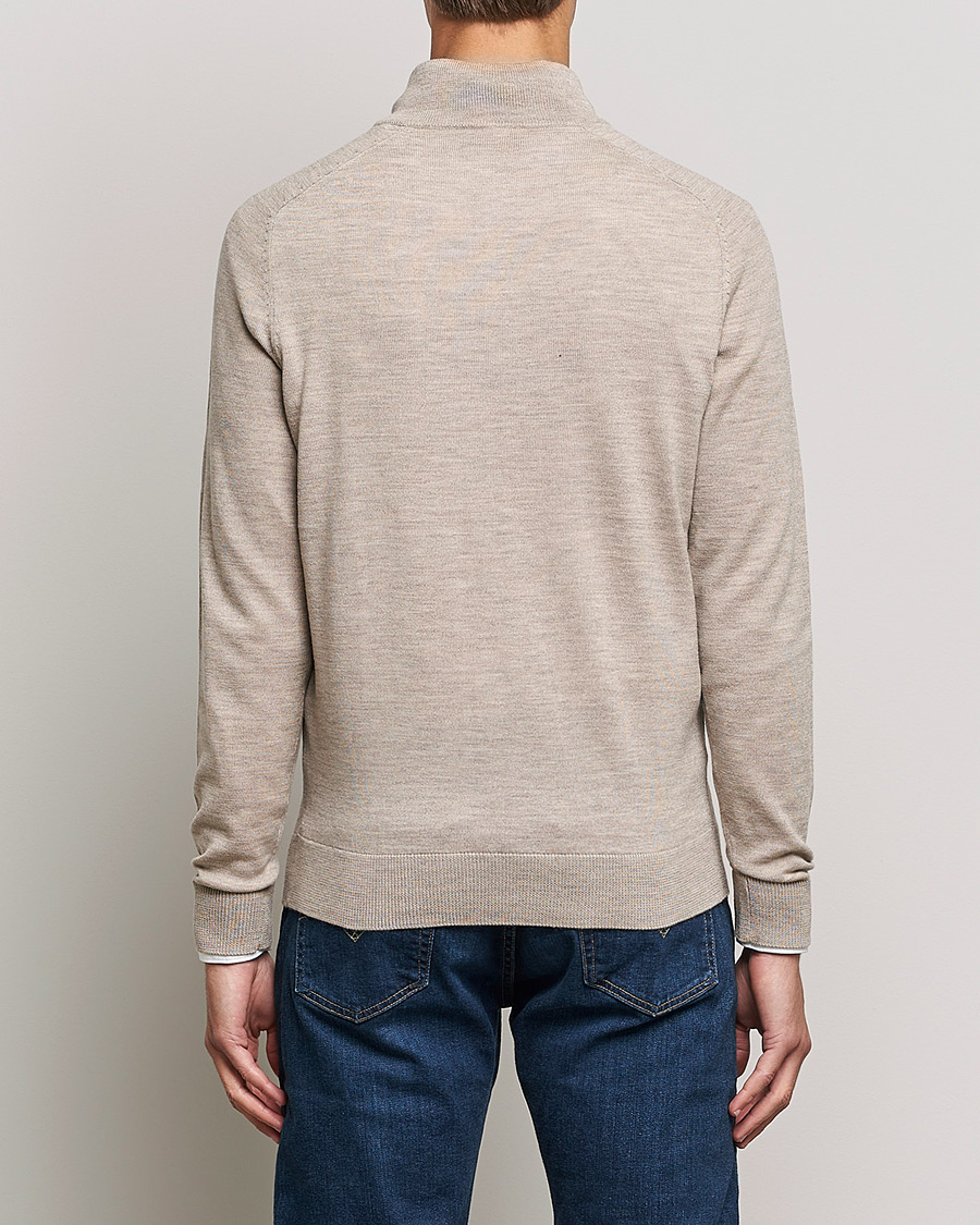 Homme | Pulls Et Tricots | Morris | John Merino Half Zip Khaki