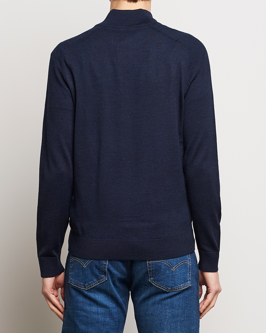 Homme | Pulls Et Tricots | Morris | John Merino Half Zip Navy