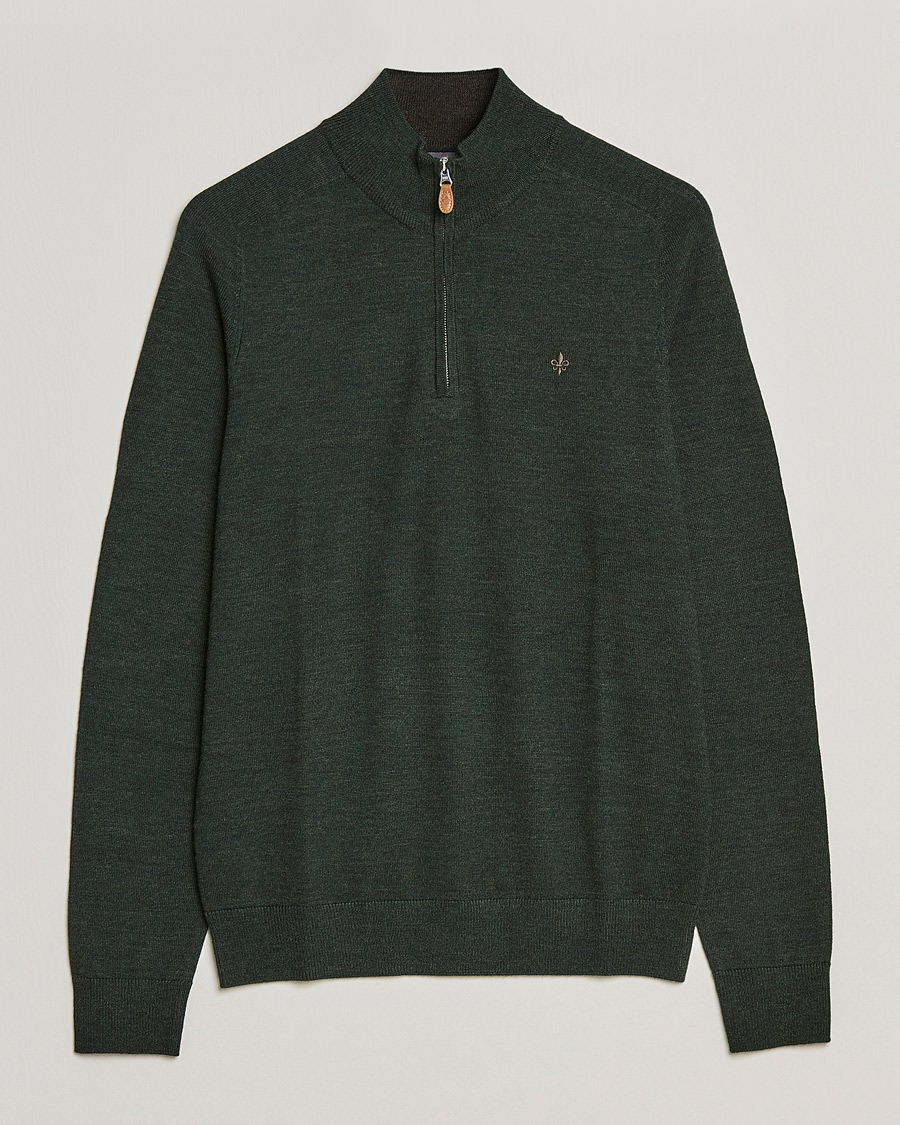 Homme | Pulls Et Tricots | Morris | John Merino Half Zip Olive