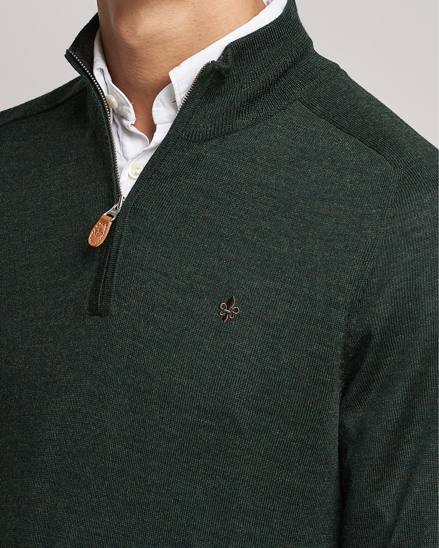 Homme | Pulls Et Tricots | Morris | John Merino Half Zip Olive