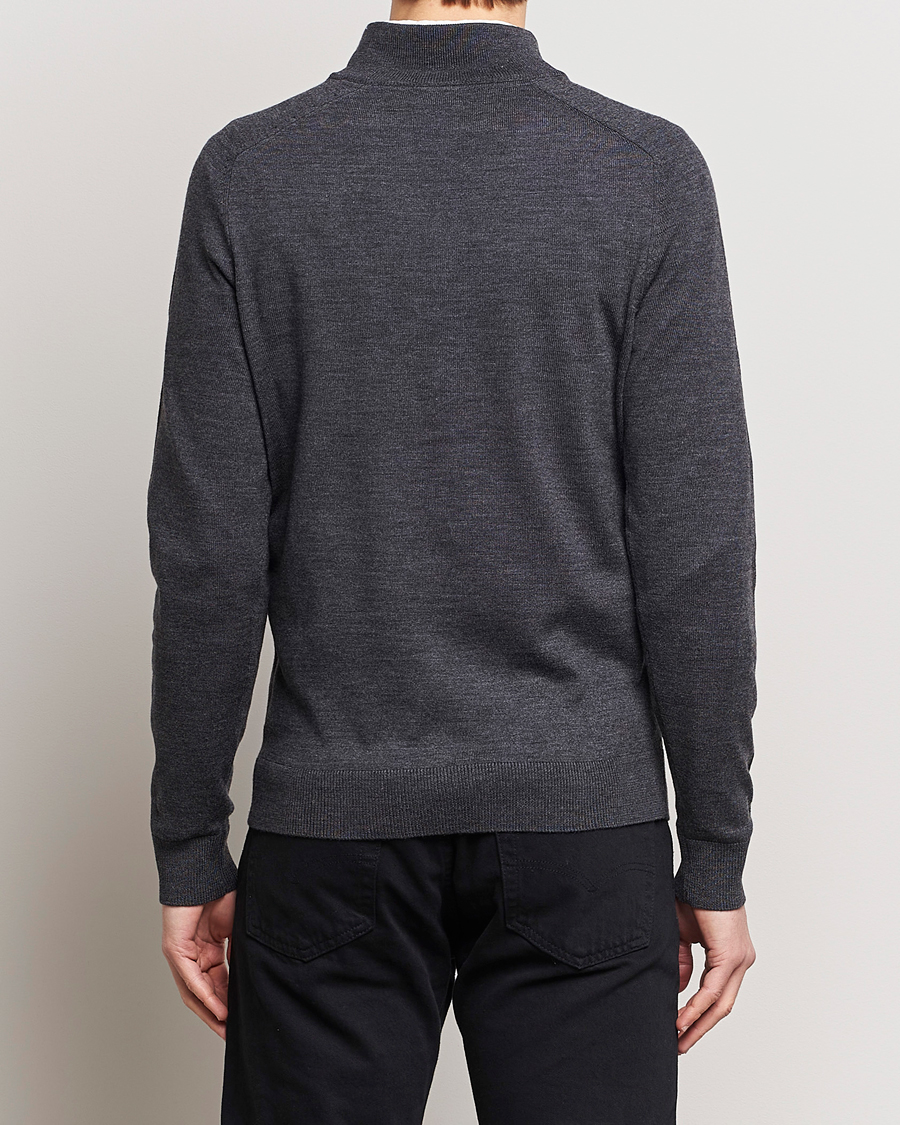 Homme | Pulls Et Tricots | Morris | John Merino Half Zip Dark Grey