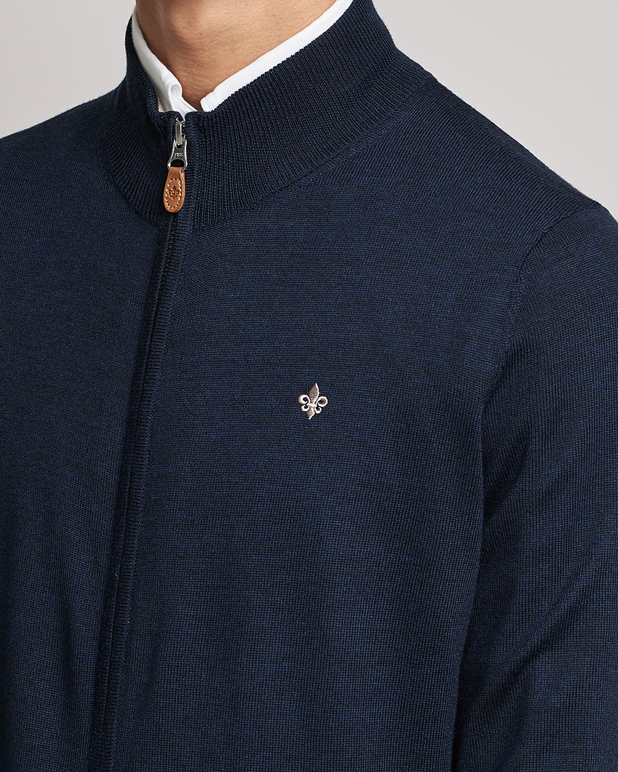 Homme | Pulls Et Tricots | Morris | Merino Zip Cardigan Navy