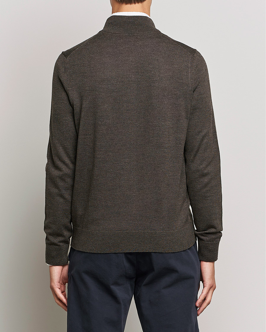 Homme | Pulls Et Tricots | Morris | Merino Full Zip Cardigan Dark Brown