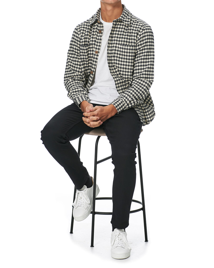 Homme | Chemises | Morris | Winfell Check Overshirt Black/White
