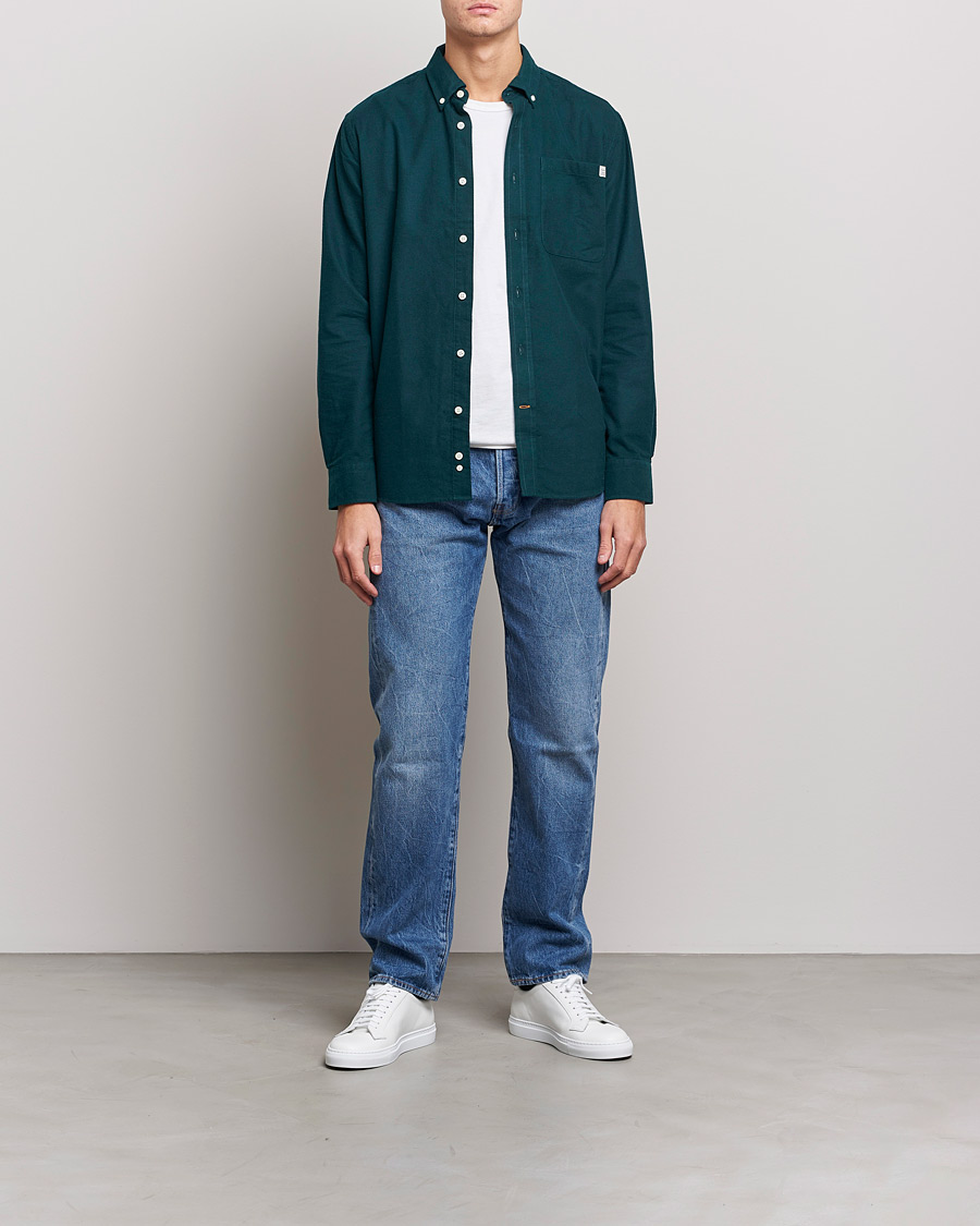 Homme | Chemises | Morris | Original Brushed Oxford Shirt Green