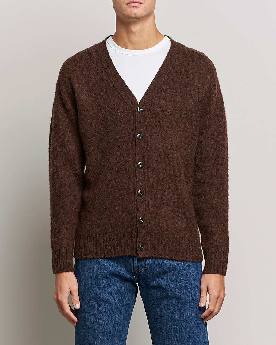 Homme | Pulls Et Tricots | Howlin' | Brushed Wool Cardigan Brownish