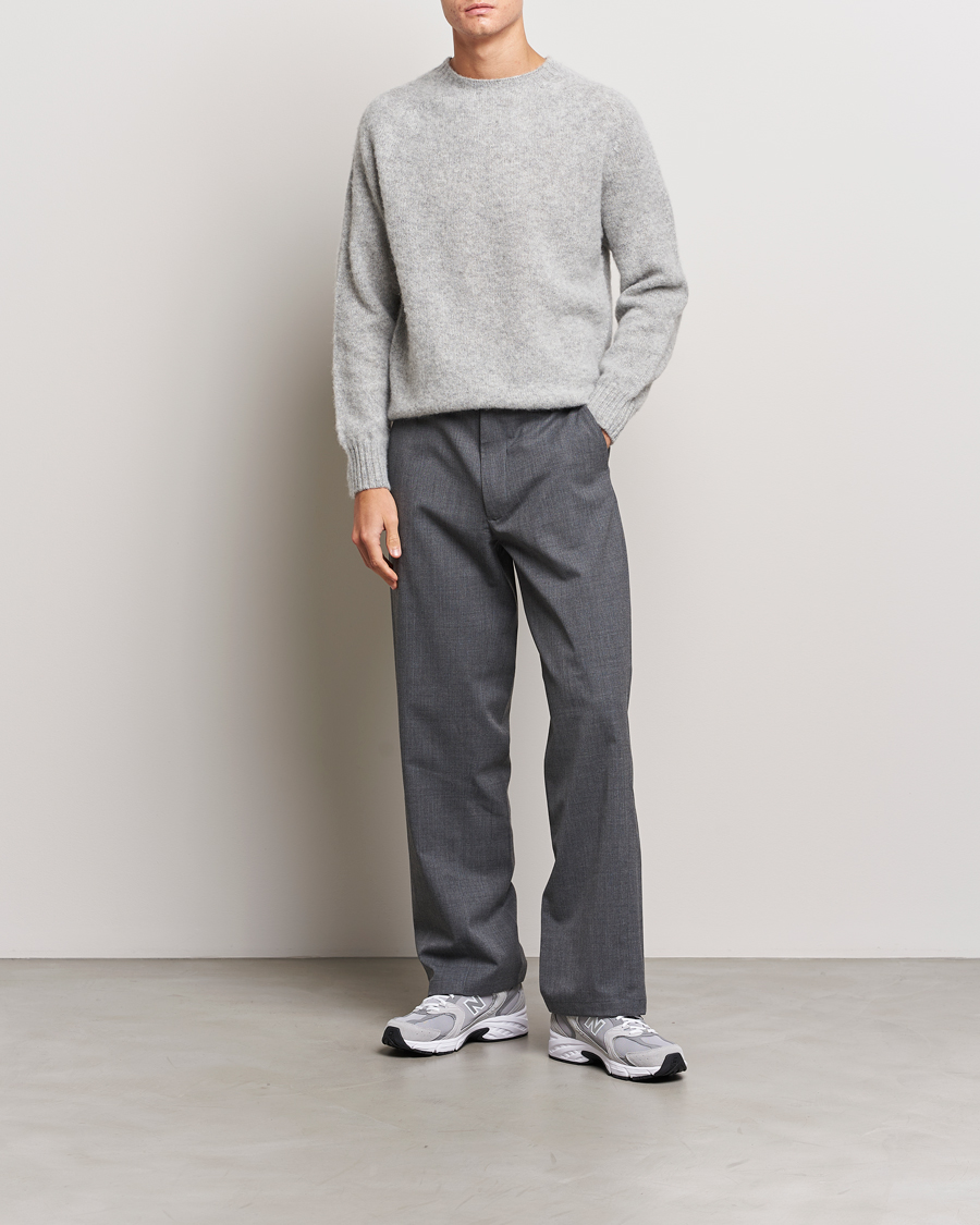 Homme | Pulls Et Tricots | Howlin' | Brushed Wool Sweater Silver