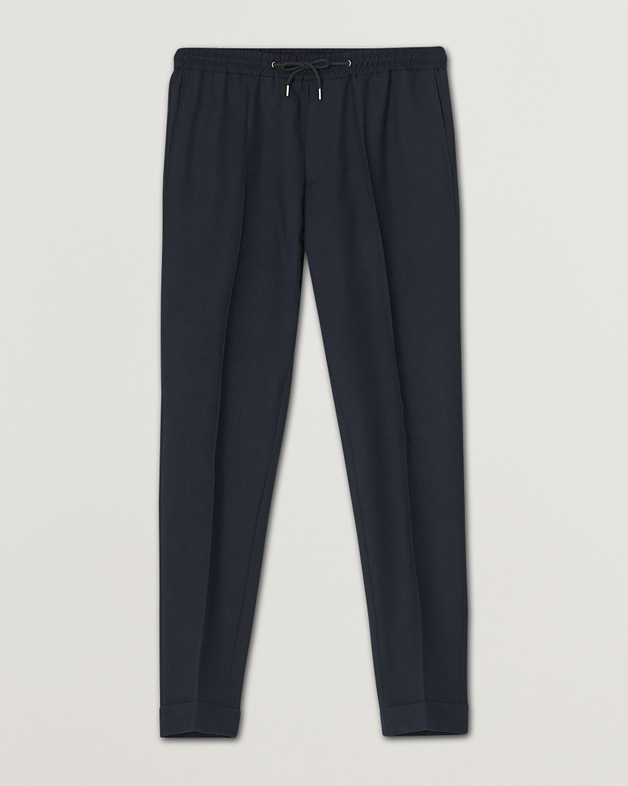 Homme | Pantalons | Paul Smith | Drawstring Elastic Wool Pant Navy