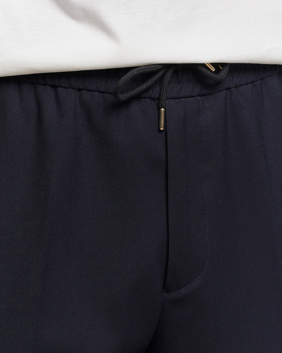 Homme | Pantalons | Paul Smith | Drawstring Elastic Wool Pant Navy