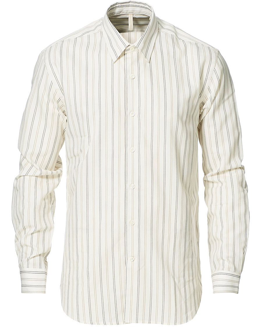 Homme | Chemises | Sunflower | Dan Striped Cotton Shirt Off White