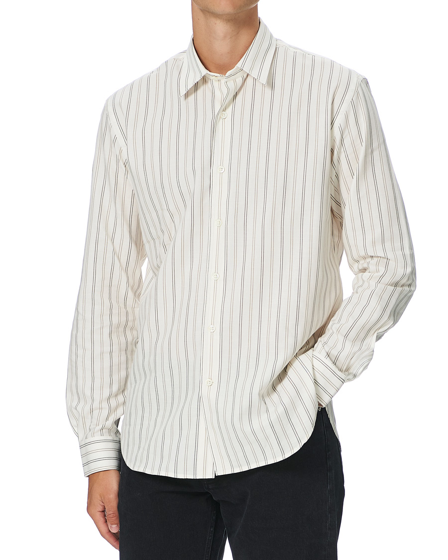 Homme | Chemises | Sunflower | Dan Striped Cotton Shirt Off White