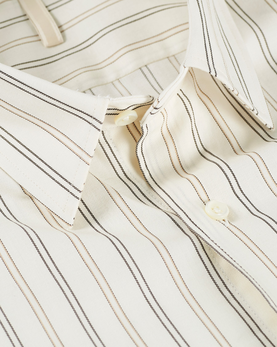 Homme | Chemises | Sunflower | Dan Striped Cotton Shirt Off White