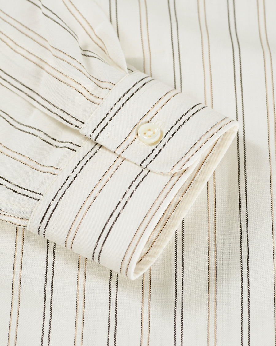 Homme | Chemises | Sunflower | Dan Striped Cotton Shirt Off White
