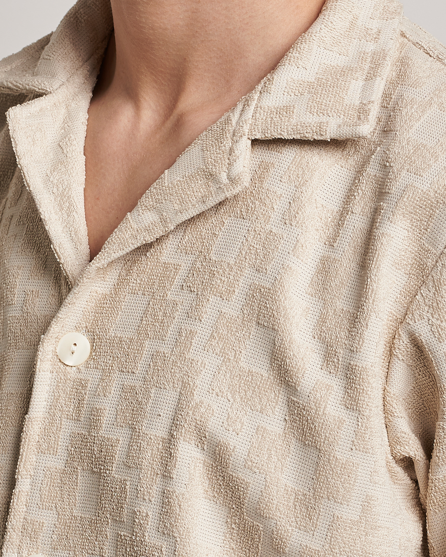 Homme | Chemises | OAS | Machu Terry Short Sleeve Shirt Beige