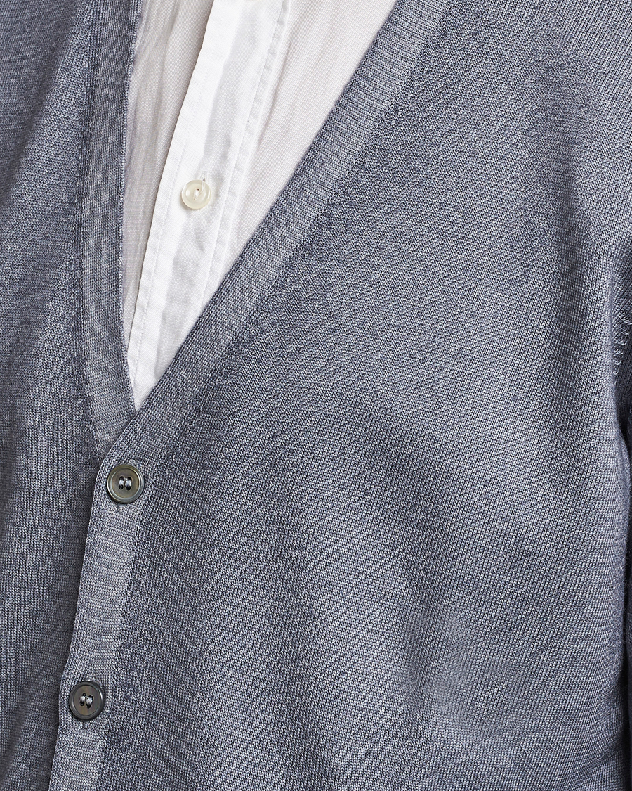 Homme | Pulls Et Tricots | Gran Sasso | Vintage Merino Fashion Fit Cardigan Light Grey