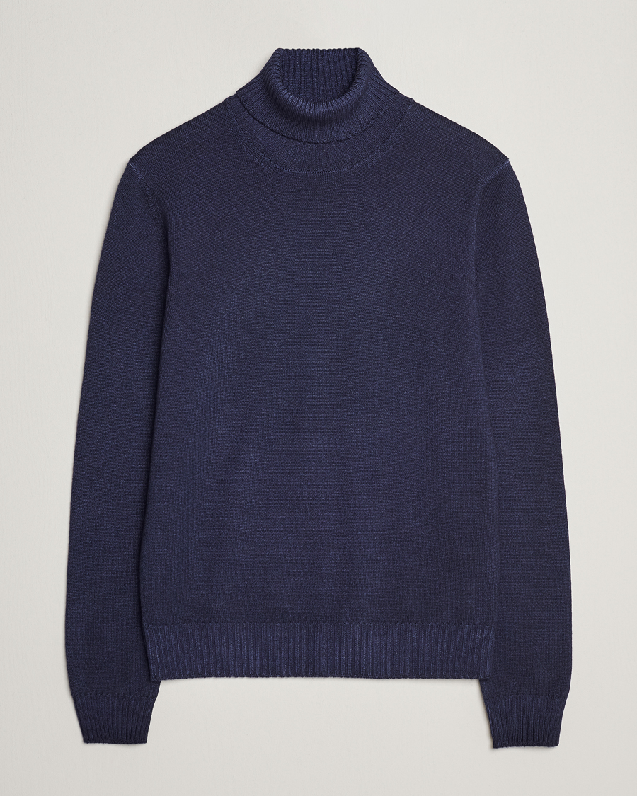 Homme | Pulls Et Tricots | Gran Sasso | Vintage Merino Fashion Fit Polo Navy