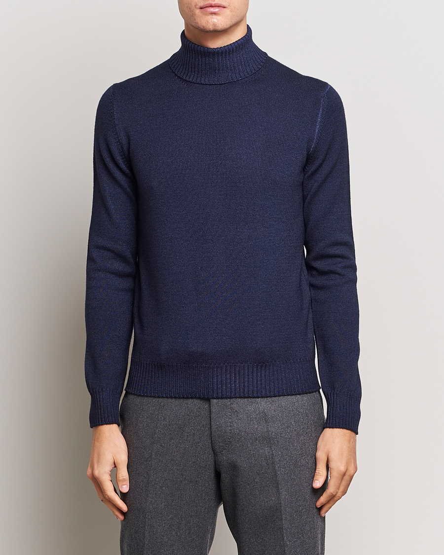 Homme | Pulls Et Tricots | Gran Sasso | Vintage Merino Fashion Fit Polo Navy