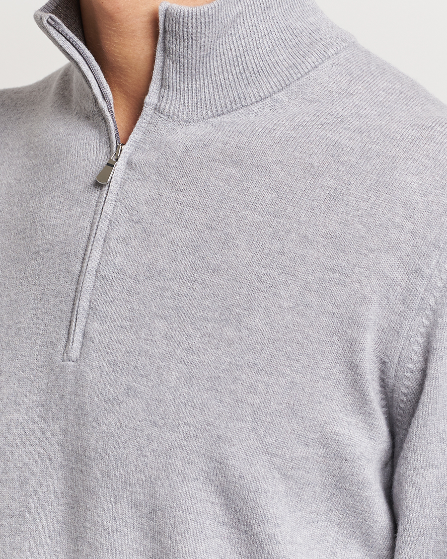 Homme | Pulls Et Tricots | Gran Sasso | Wool/Cashmere Half Zip Light Grey