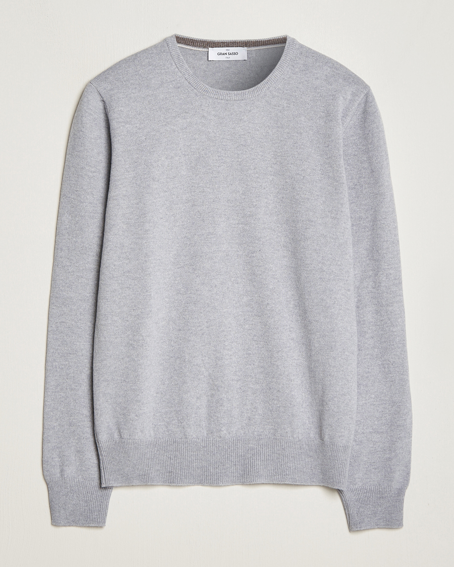 Homme | Pulls Et Tricots | Gran Sasso | Wool/Cashmere Crew Neck Light Grey