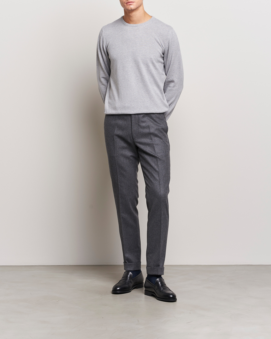 Homme | Pulls Et Tricots | Gran Sasso | Wool/Cashmere Crew Neck Light Grey