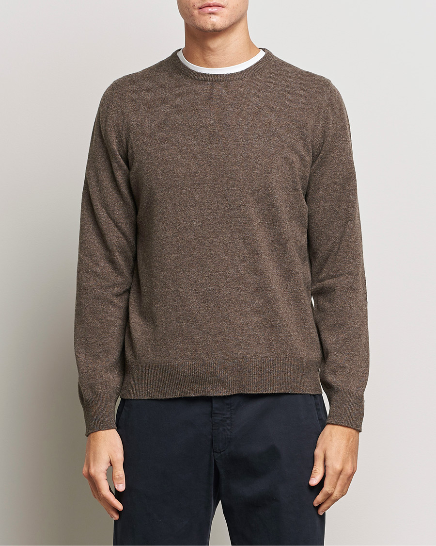 Homme | Pulls Et Tricots | Gran Sasso | Wool/Cashmere Crew Neck Brown Melange