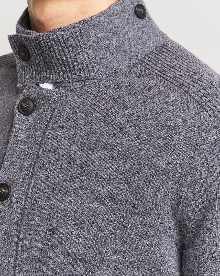 Homme | Pulls Et Tricots | Gran Sasso | Heavy Wool Cardigan Grey Melange
