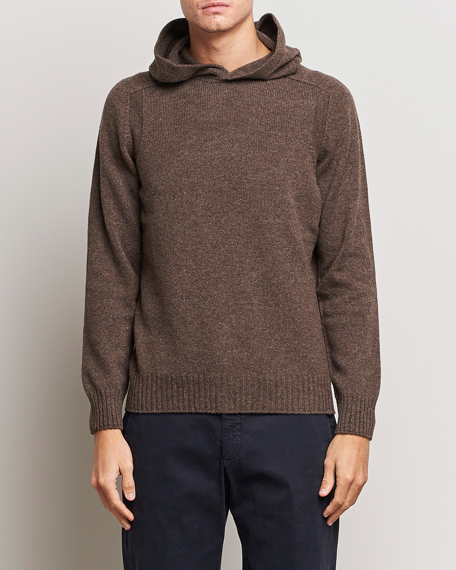 Homme | Pulls Et Tricots | Gran Sasso | Wool Hoodie Brown Melange