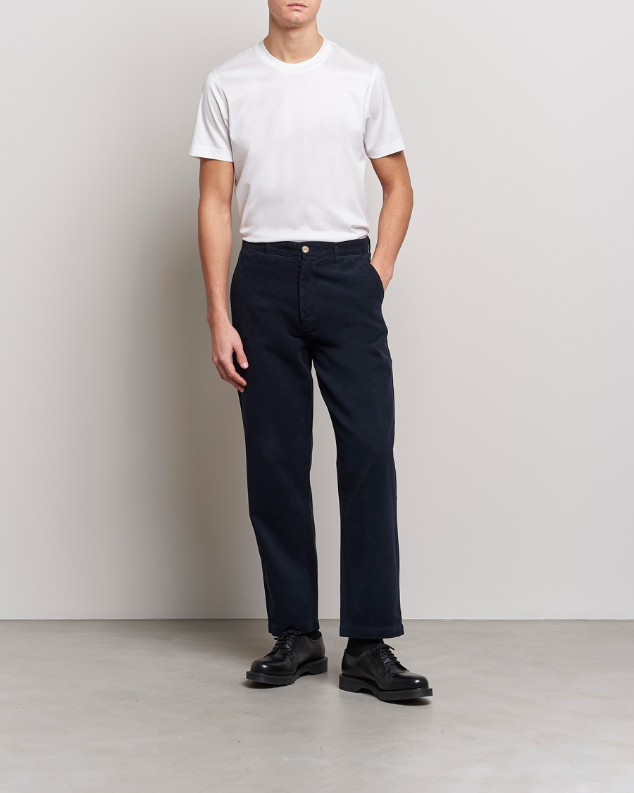 Homme | T-shirts | Eton | Filo Di Scozia Cotton T-Shirt White
