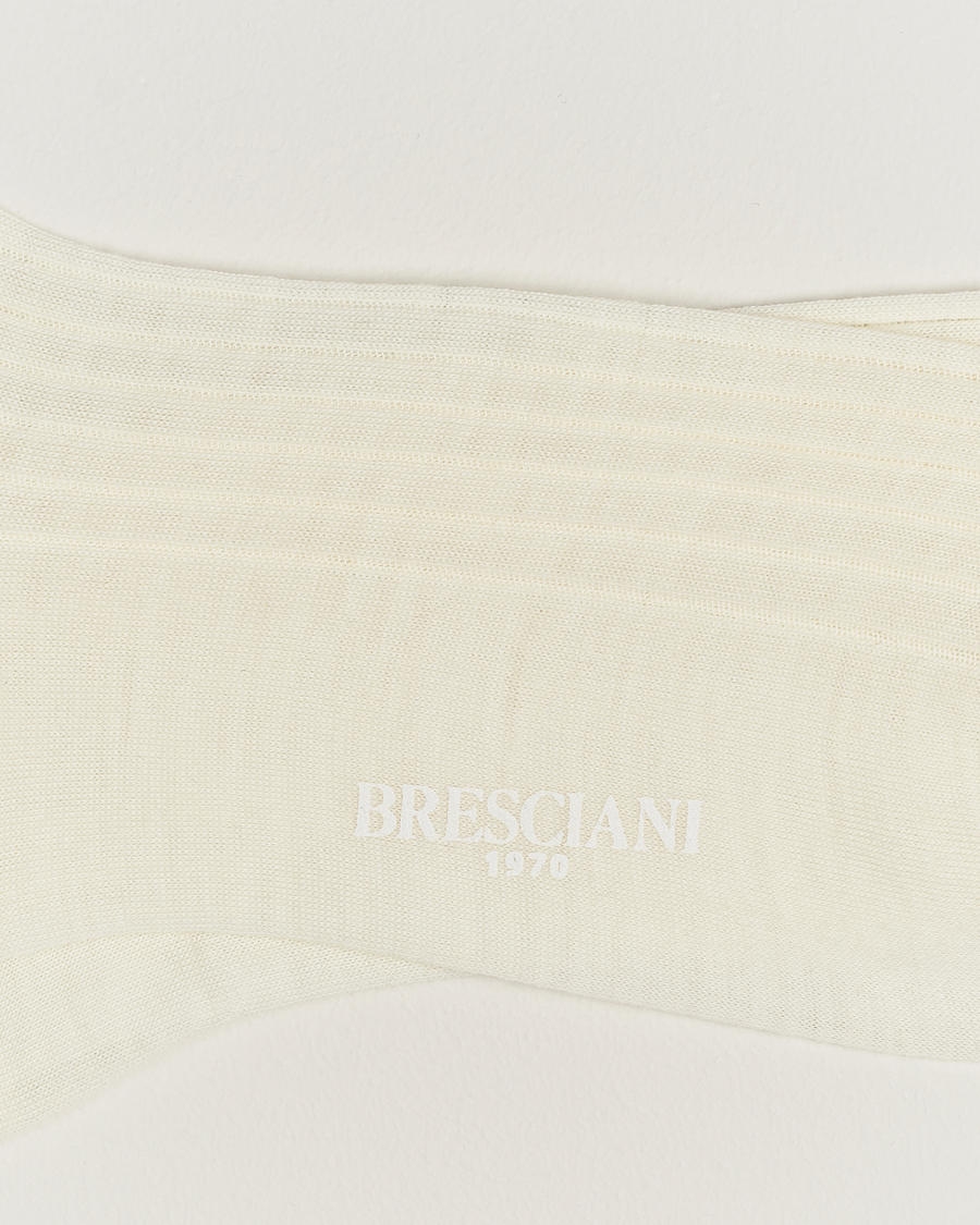 Homme | Sous-Vêtements Et Chaussettes | Bresciani | Wool/Nylon Ribbed Short Socks White