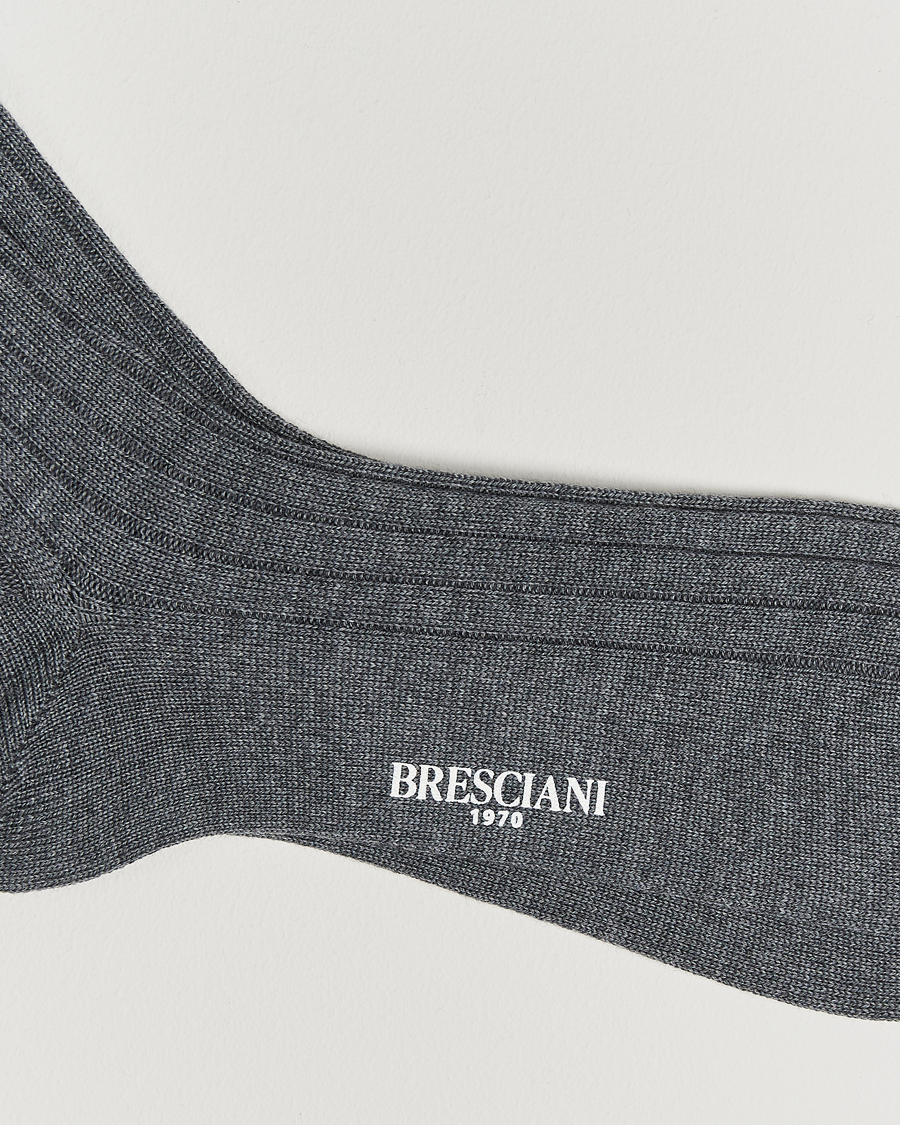 Homme | Sous-Vêtements Et Chaussettes | Bresciani | Wool/Nylon Heavy Ribbed Socks Grey