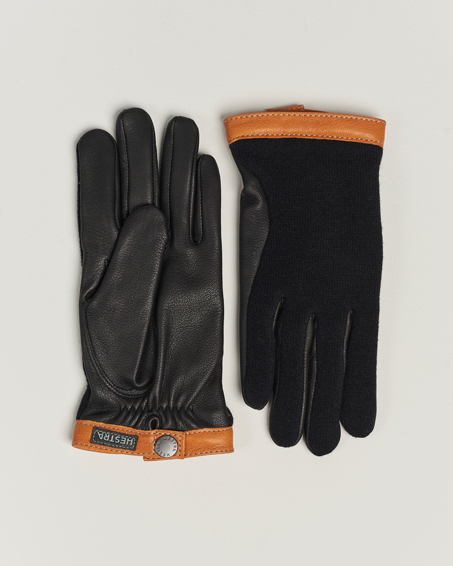 Homme | Gants | Hestra | Deerskin Wool Tricot Glove Black/Black