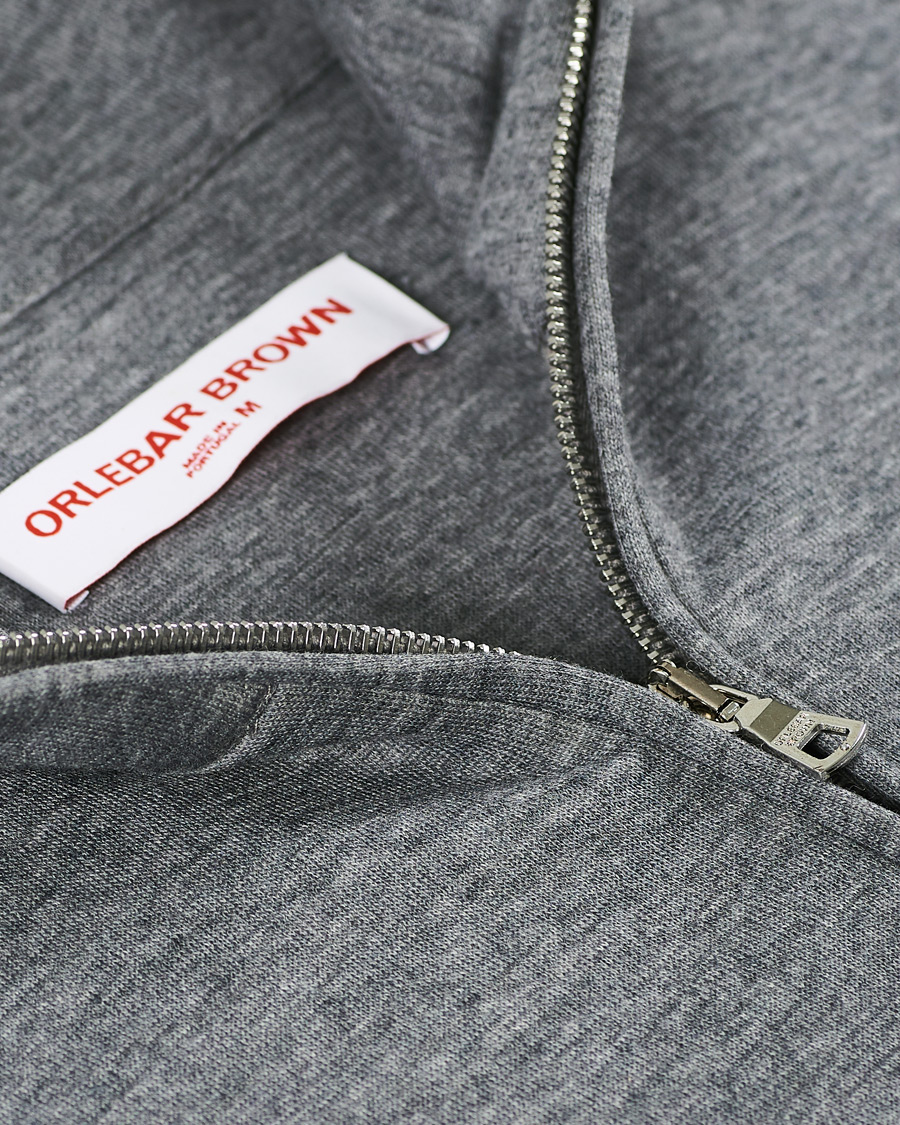 Homme | Pulls Et Tricots | Orlebar Brown | Neilson Double Face Merino Half Zip Storm Grey