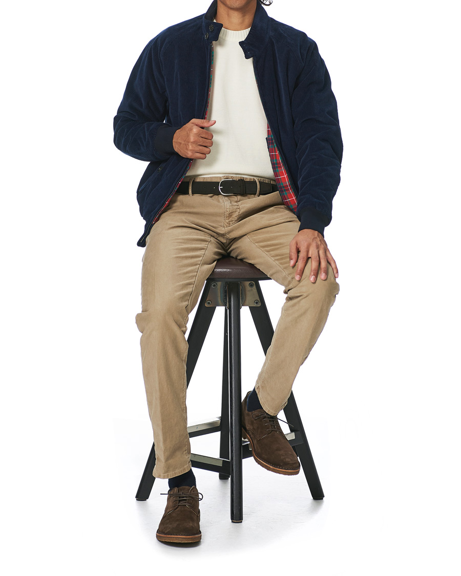 Homme | Manteaux Et Vestes | Baracuta | G9 Padded Corduroy Harrington Jacket Navy