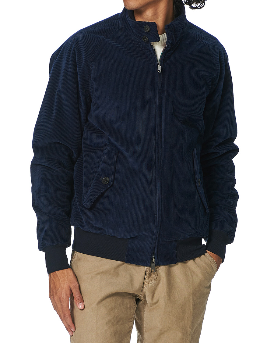 Homme | Manteaux Et Vestes | Baracuta | G9 Padded Corduroy Harrington Jacket Navy