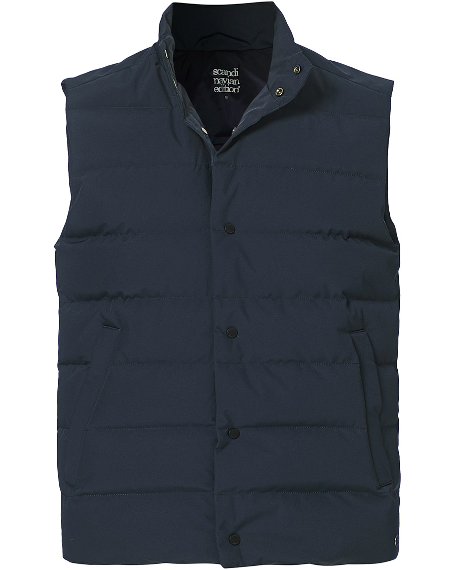 Homme | Manteaux Et Vestes | Scandinavian Edition | Abel Down Waistcoat Midnight Blue