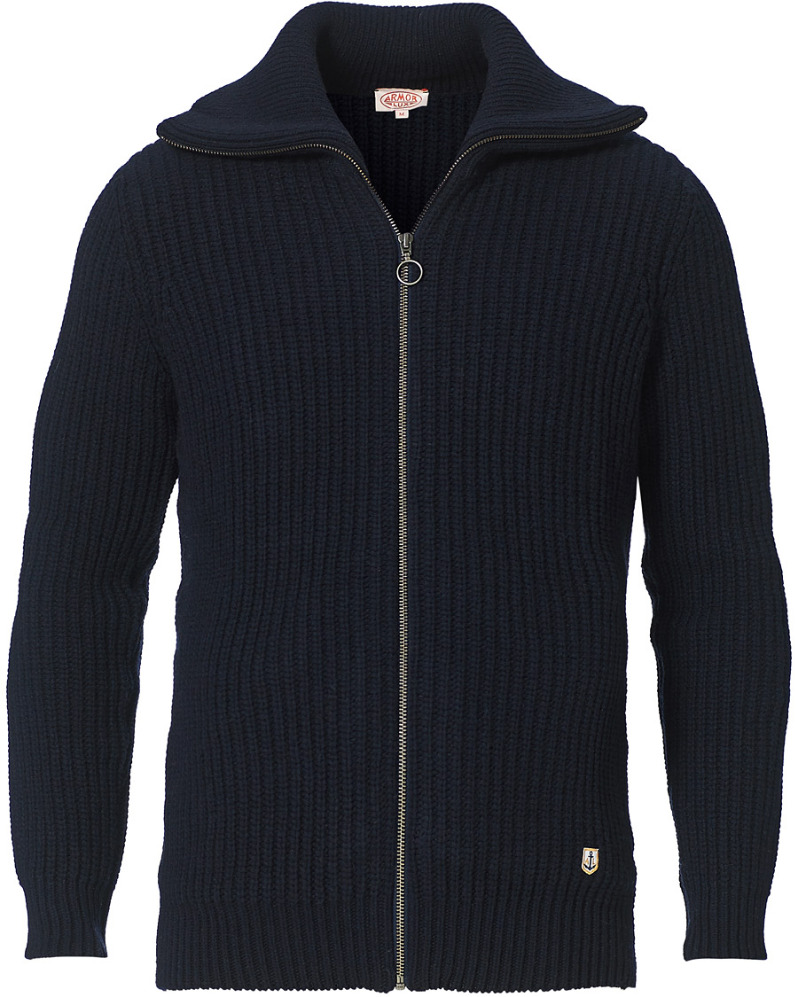 Homme | Pulls Et Tricots | Armor-lux | Ribbed Zip Sweater Navy
