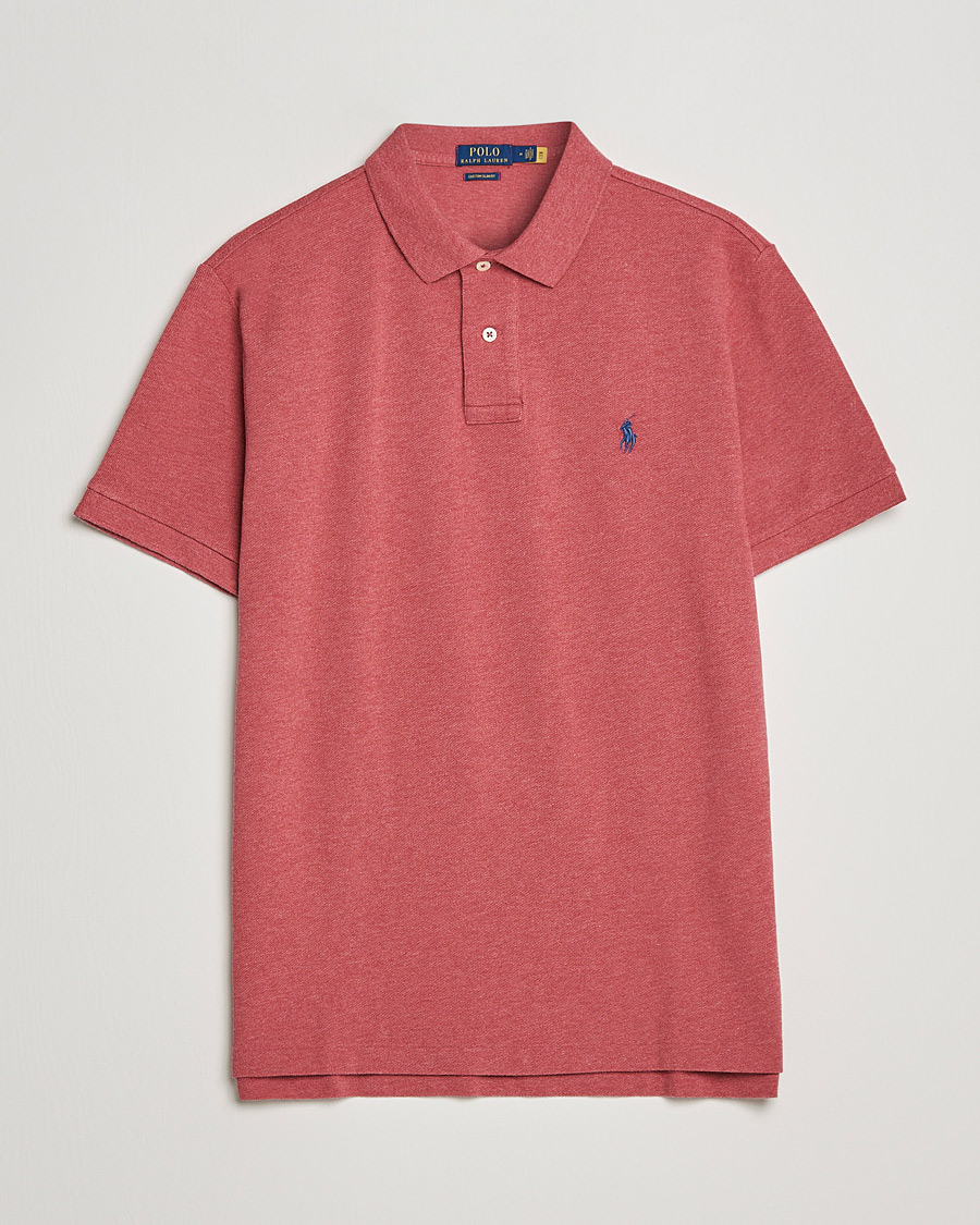Homme | Polos | Polo Ralph Lauren | Custom Slim Fit Polo Venetian Red Heather