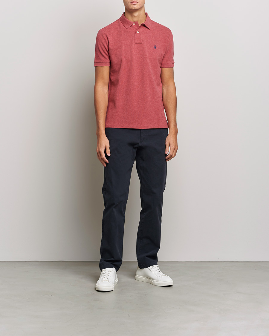 Homme | Polos | Polo Ralph Lauren | Custom Slim Fit Polo Venetian Red Heather
