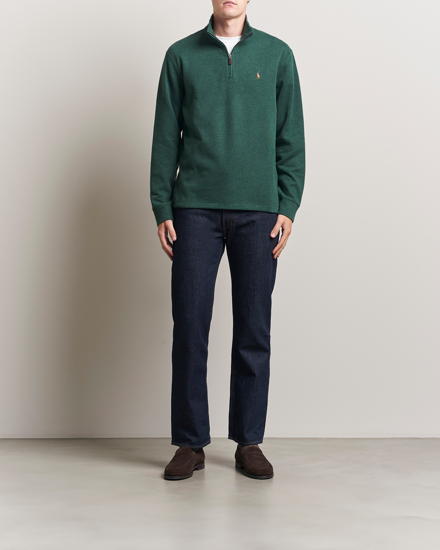 Homme | Pulls Et Tricots | Polo Ralph Lauren | Double Knit Jaquard Half Zip Sweater Pine Heather