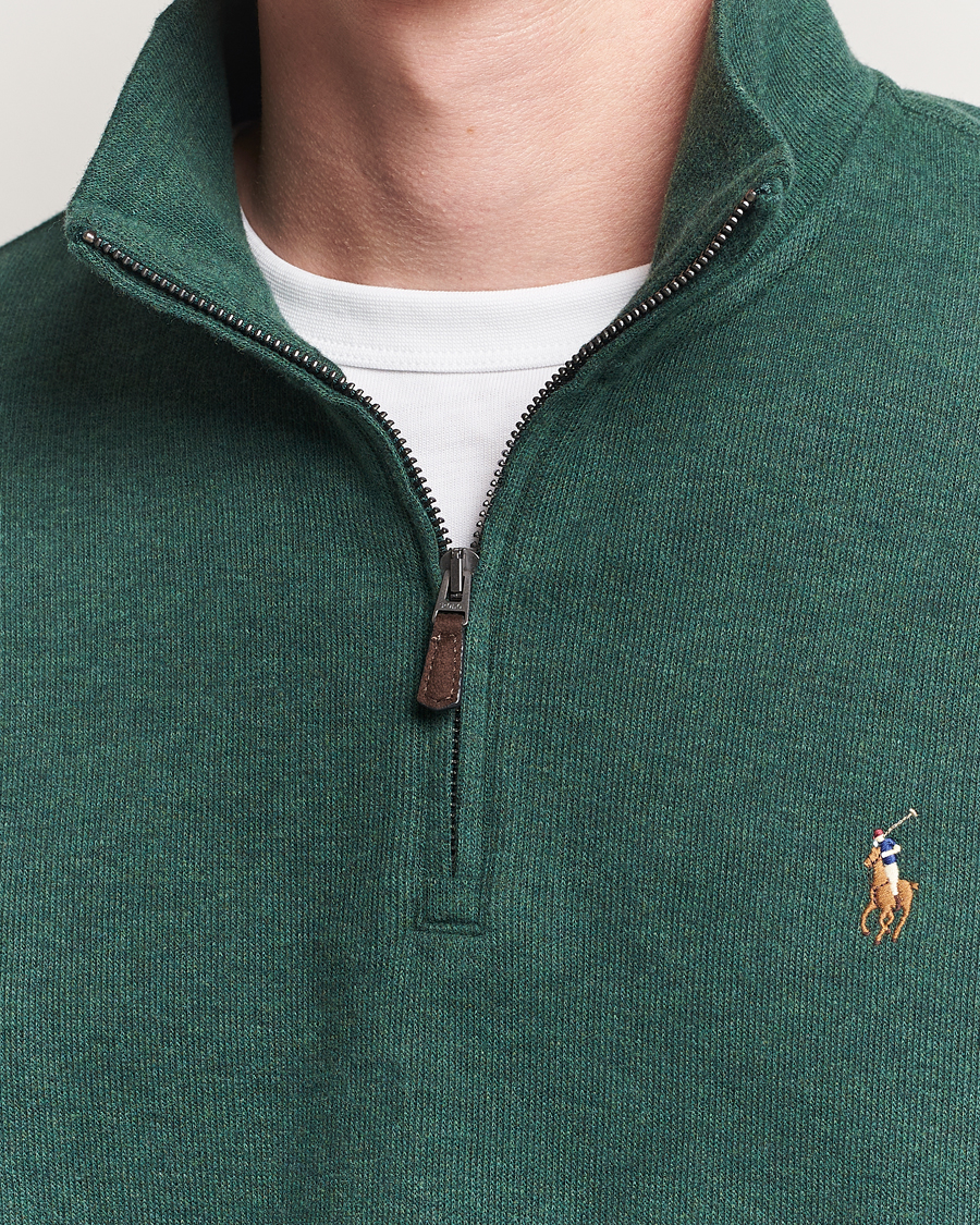 Homme | Pulls Et Tricots | Polo Ralph Lauren | Double Knit Jaquard Half Zip Sweater Pine Heather