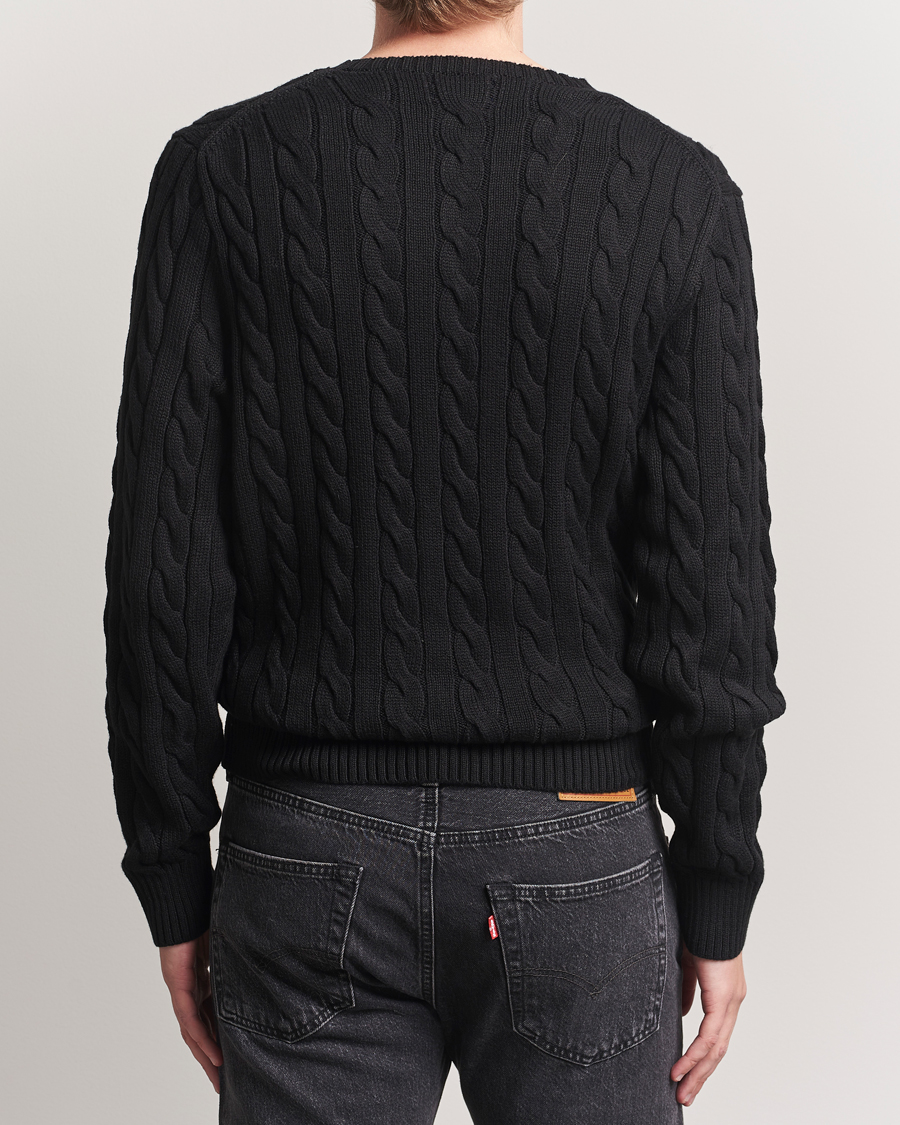 Homme | Pulls Et Tricots | Polo Ralph Lauren | Cotton Cable Pullover Polo Black