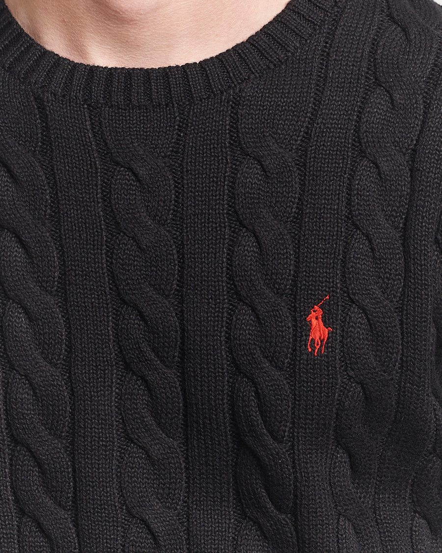 Homme | Pulls Et Tricots | Polo Ralph Lauren | Cotton Cable Pullover Polo Black